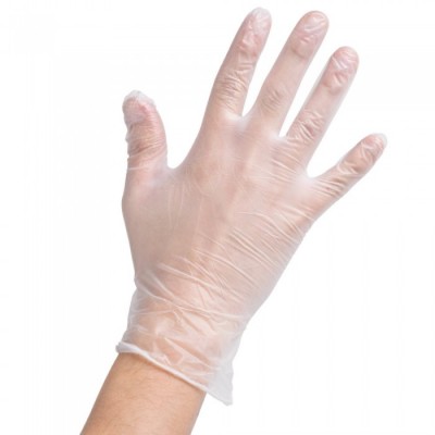 Clear Vinyl Gloves Powder Free 1x100